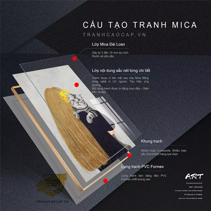 Tranh Mica nghệ thuật trừu tượng