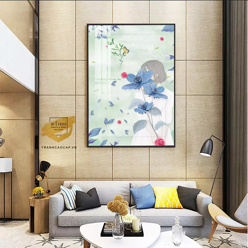 Tranh bộ mica treo phòng ngủ tạo điểm nhấn