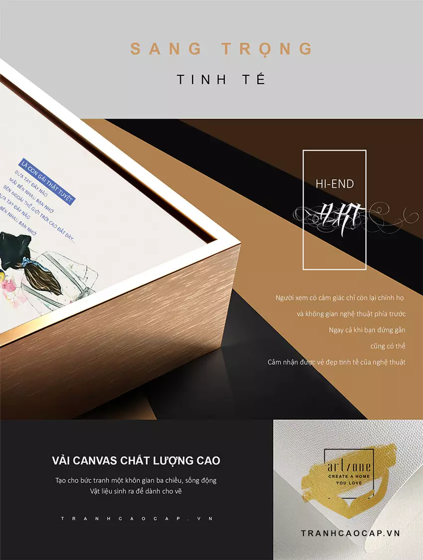 Tranh Chi Bi Nhẹ Nhàng trang trí phòng ngủ tân cổ điển