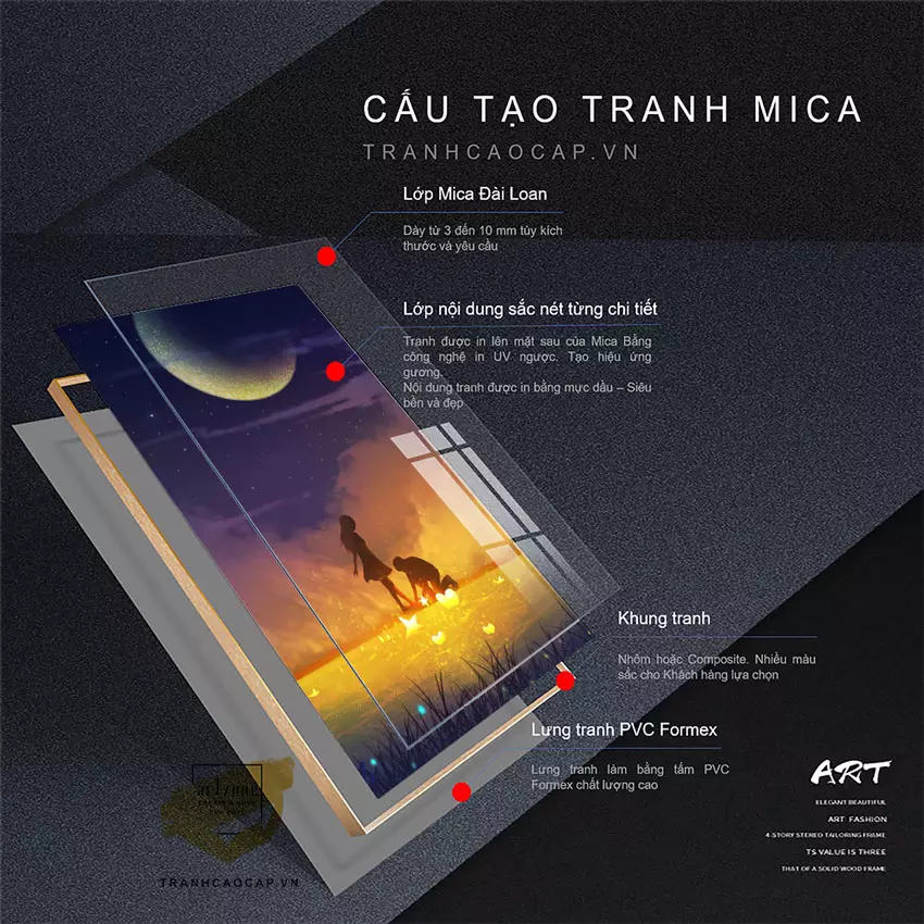 Tranh treo phòng ngủ AZ1-1755 phong cách Chì Bì Nhẹ Nhàng