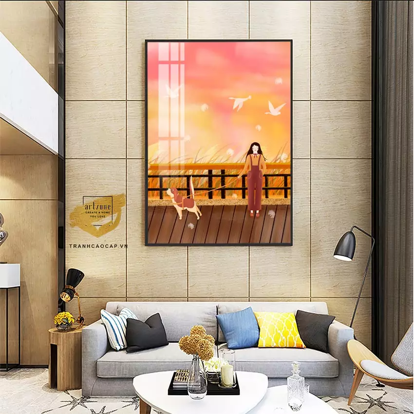 Bố trí ánh sáng hợp lý để tôn lên vẻ đẹp của tranh