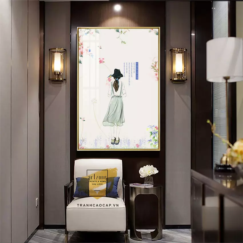 Chất liệu Mica cao cấp của tranh Chi Bi Nhẹ Nhàng