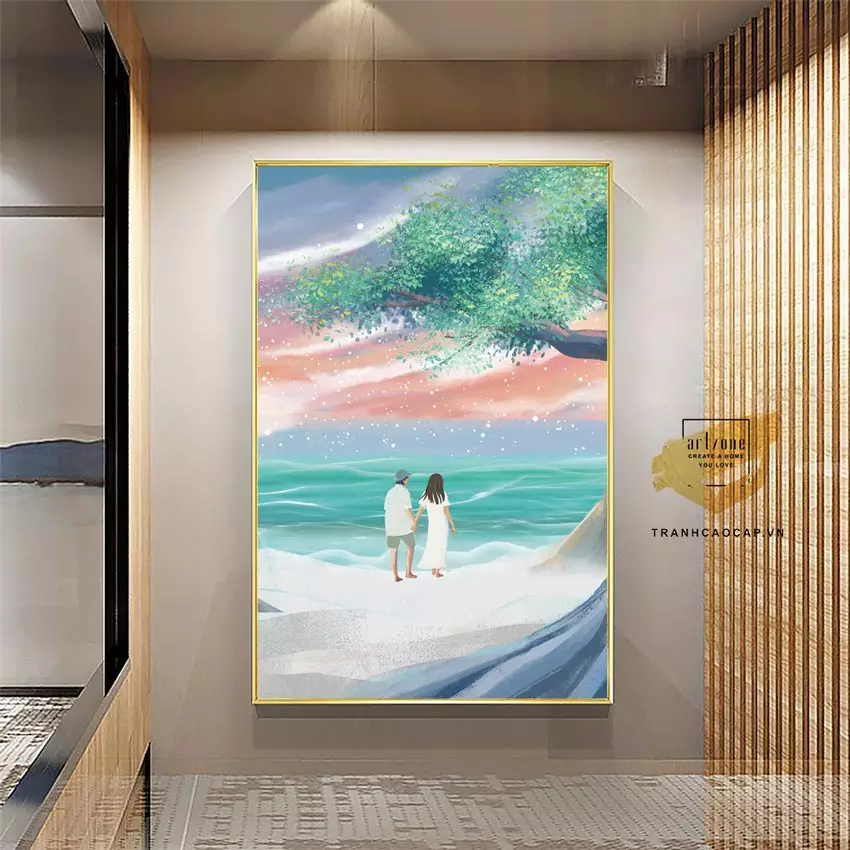 Kích thước tranh Chì Bì Sáng Trọng phù hợp với không gian phòng