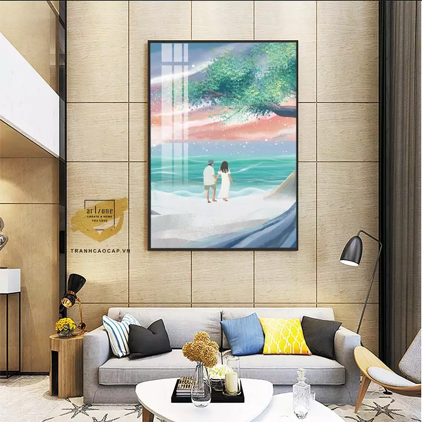 Chiều cao treo tranh Chì Bì Sáng Trọng lý tưởng