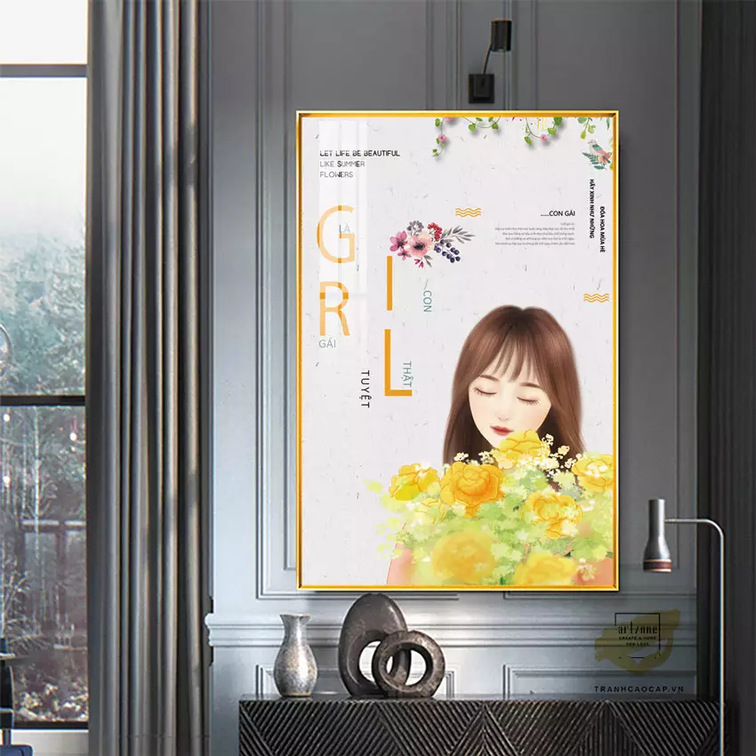 Kích thước tranh treo tường phòng ngủ