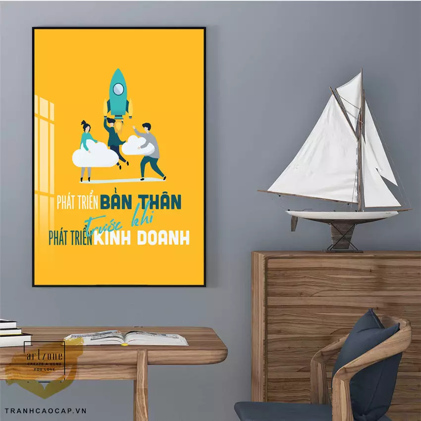 Tranh truyền tải thông điệp tích cực cho văn phòng