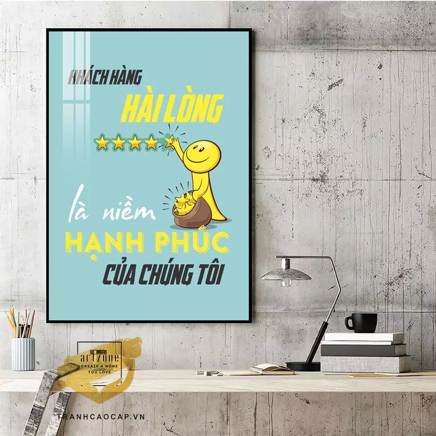 Tranh văn phòng với gam màu tươi sáng