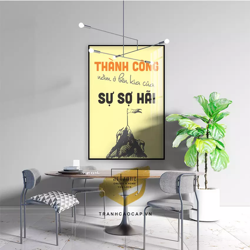 Tranh động lực treo văn phòng với thông điệp truyền cảm hứng