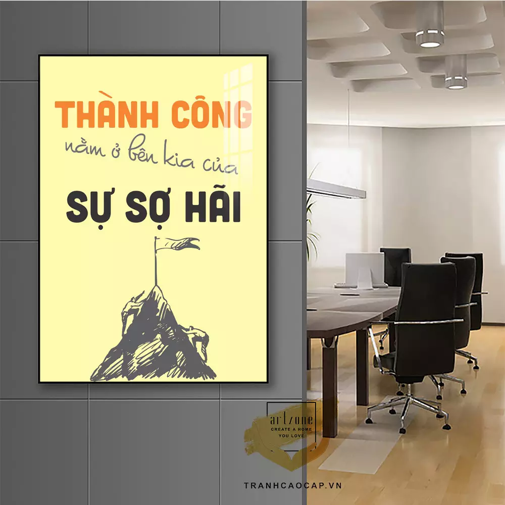 Tranh mica tạo không gian làm việc chuyên nghiệp