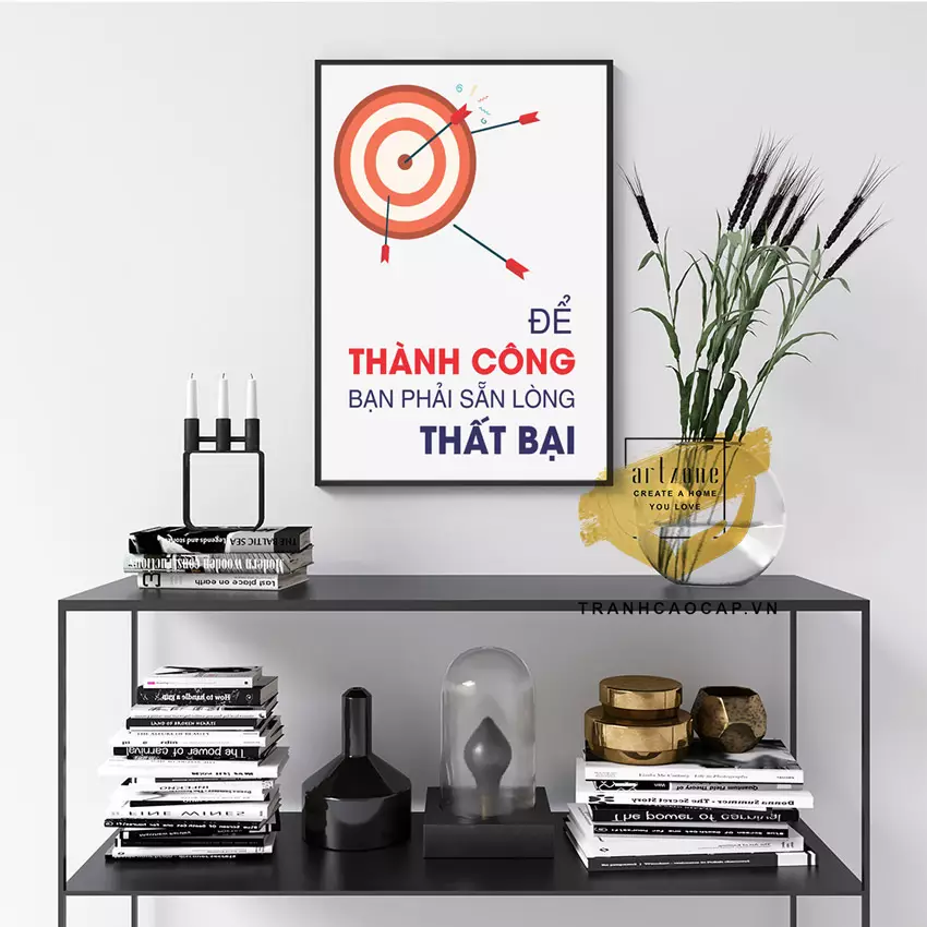 Tranh slogan mica treo tường văn phòng