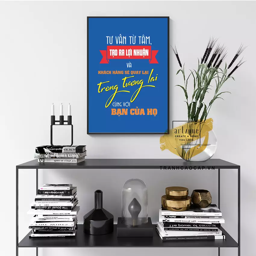 Tranh slogan trang trí văn phòng chất liệu Mica AZ1-1256 Series