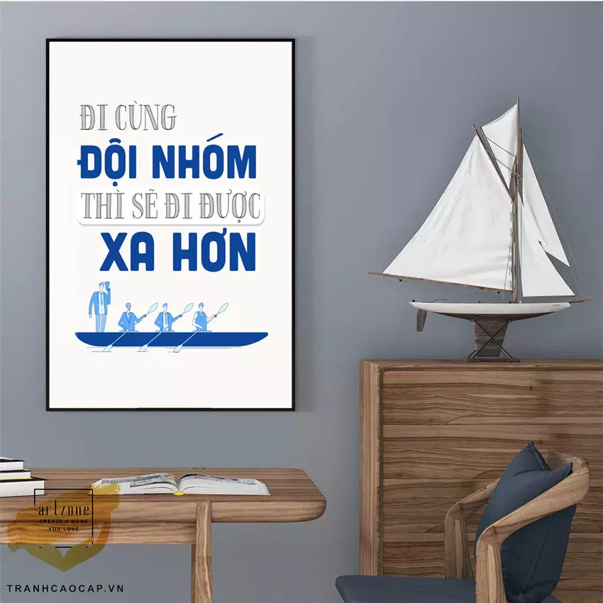 Tranh mica động lực AZ1-1263-MICA treo trong văn phòng