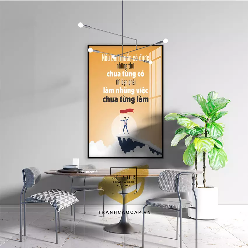 Tranh Mica Động Lực AZ1-1259 phù hợp với phong cách văn phòng hiện đại