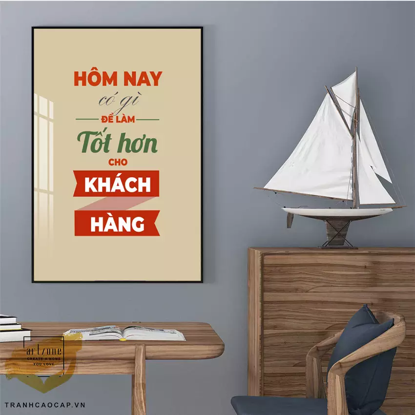 Tranh slogan Mica AZ1-1267 phù hợp với nhiều không gian văn phòng