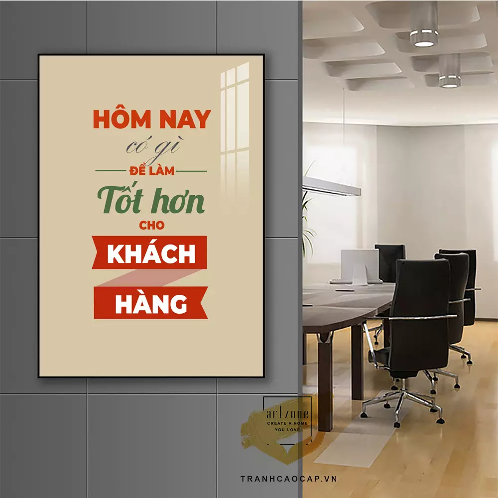 Tranh slogan treo tường văn phòng tạo không khí làm việc tích cực