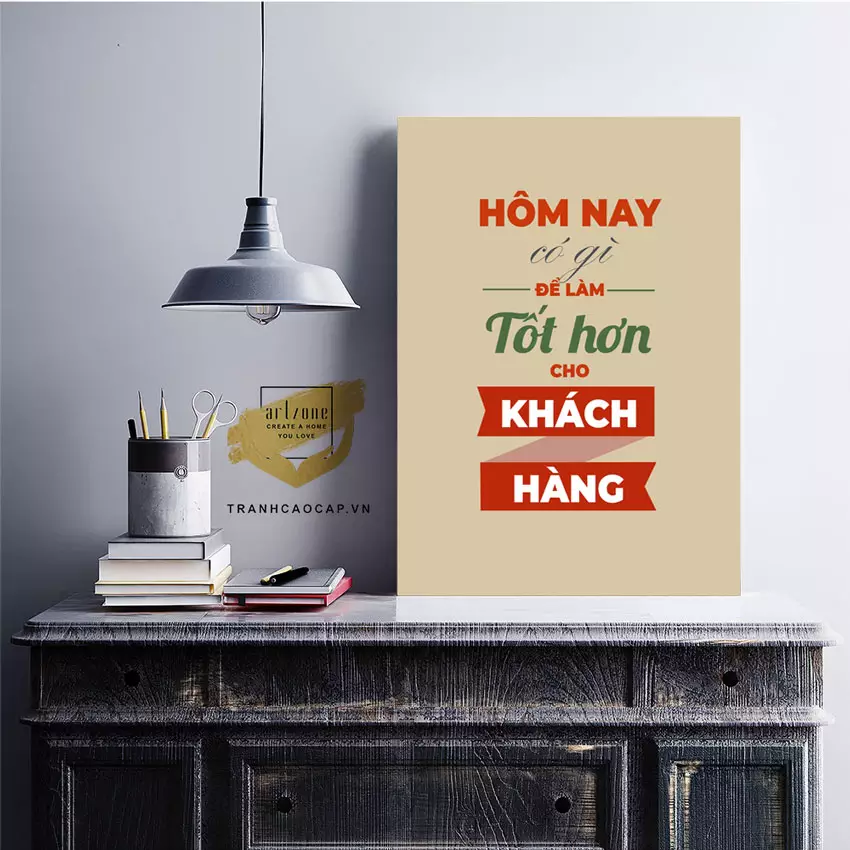 Mẫu tranh slogan đẹp cho văn phòng hiện đại