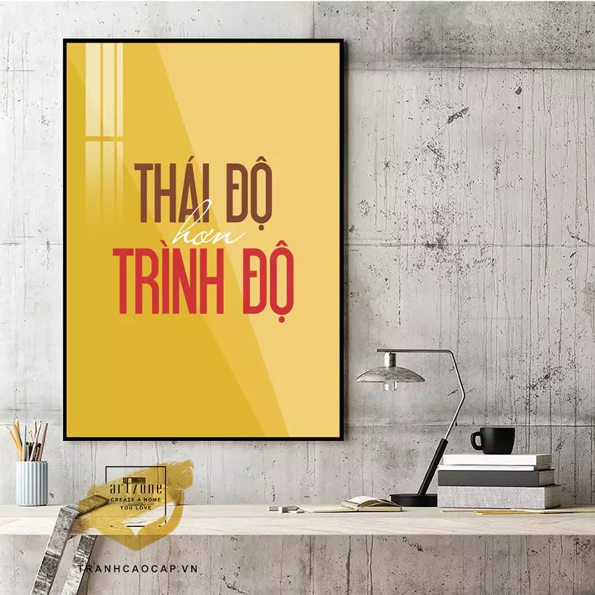 Chi tiết Tranh Mica Slogan Văn Phòng