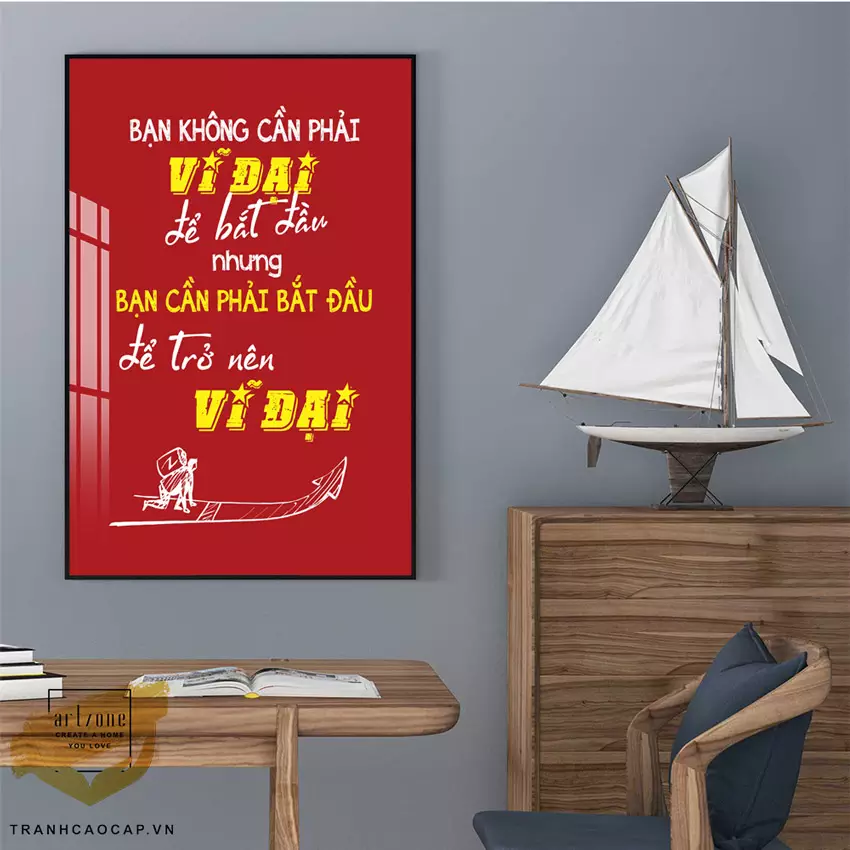 Bố trí tranh hợp lý giúp không gian trở nên hài hòa và chuyên nghiệp