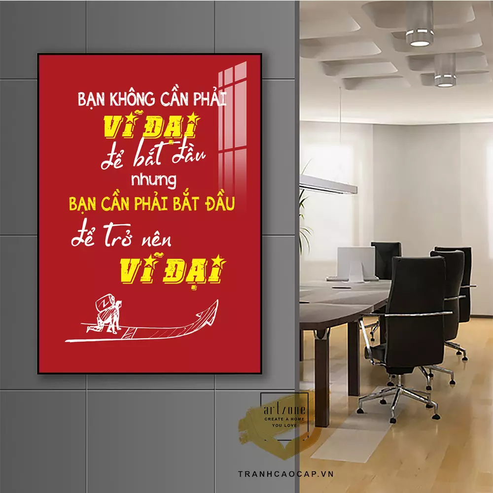 Tranh động lực tạo không gian làm việc chuyên nghiệp và sáng tạo