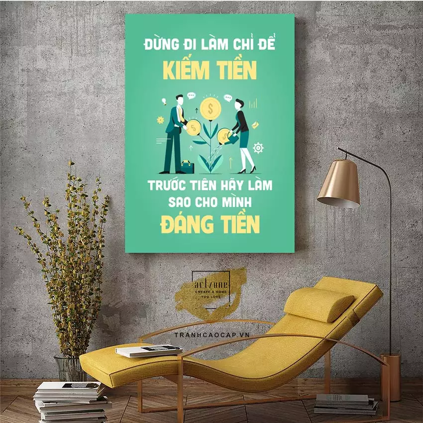 Vị trí treo tranh hợp lý là ngang tầm mắt