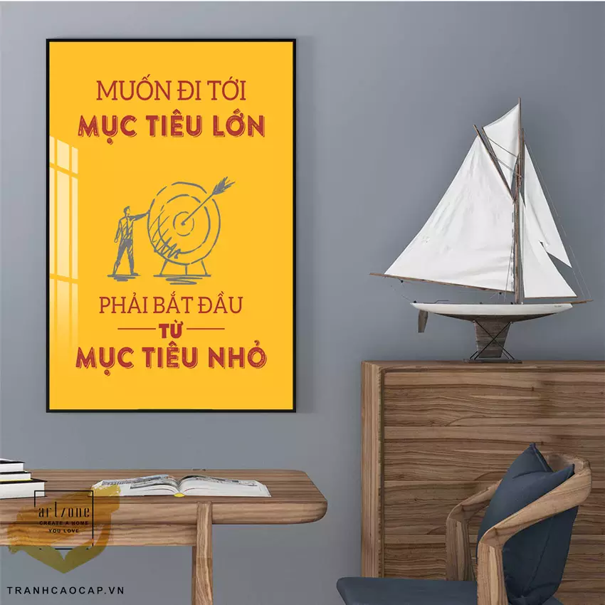 Tranh Mica treo tường văn phòng hiện đại