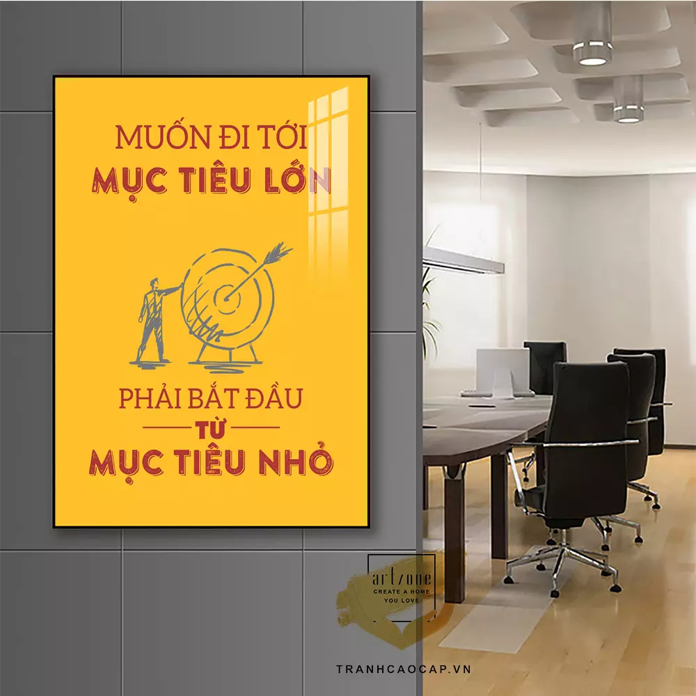 Tranh slogan Mica cho văn phòng làm việc