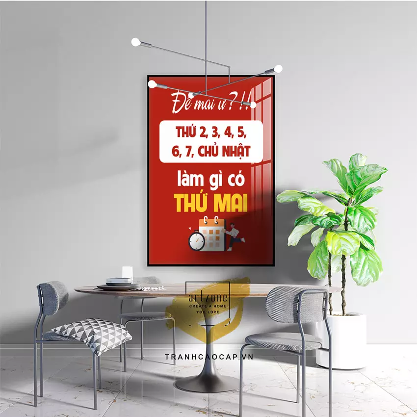 Thiết kế tinh tế của tranh mica động lực treo văn phòng AZ1-1269
