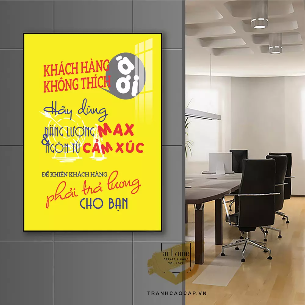 Cách treo tranh mica động lực để tối ưu hóa không gian