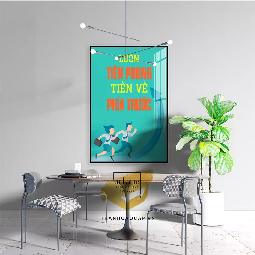 Vị trí treo tranh lý tưởng ngang tầm mắt