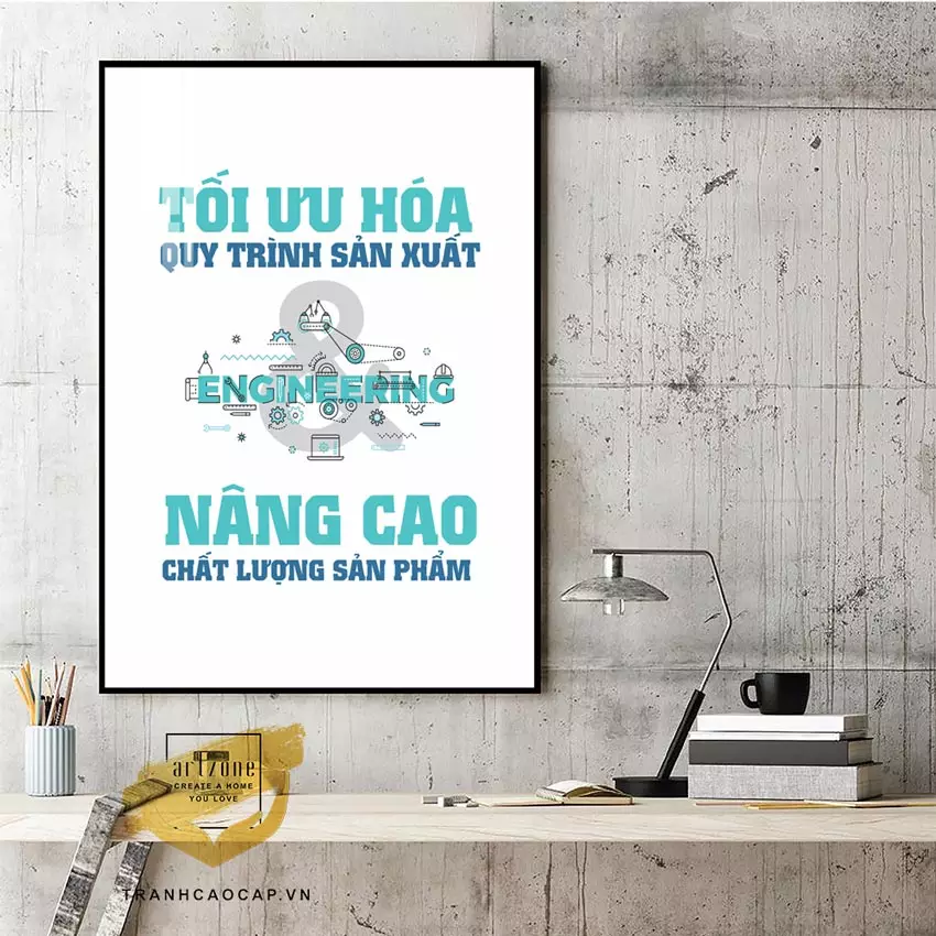 Tranh động lực hình khối trừu tượng