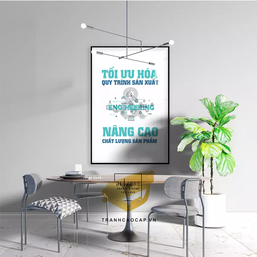 Cách treo tranh động lực trong văn phòng