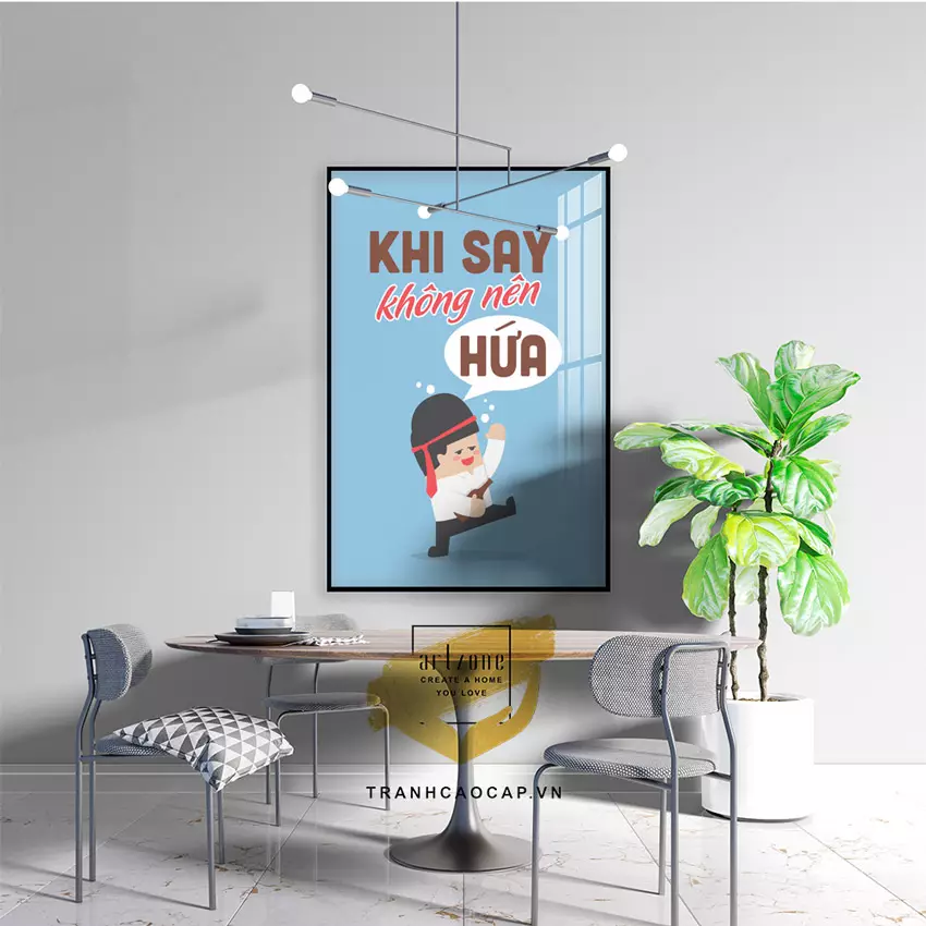 Chọn tranh kích thước phù hợp với không gian