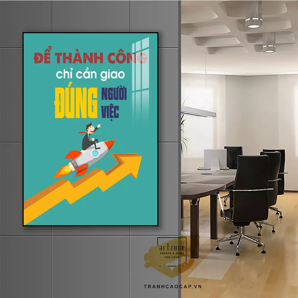Chất liệu mica cao cấp tạo nên vẻ đẹp sang trọng cho bức tranh