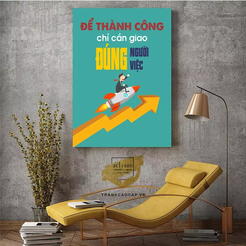 Tranh động lực khung composite tạo không gian làm việc tích cực