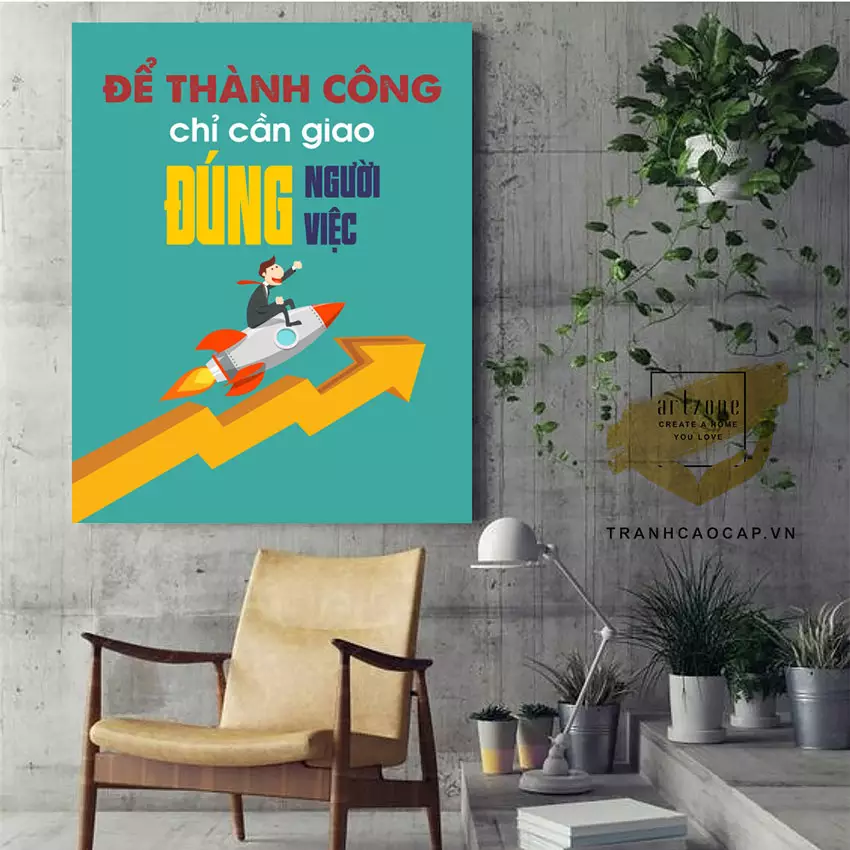 Gợi ý treo tranh động lực khung composite trong phòng họp