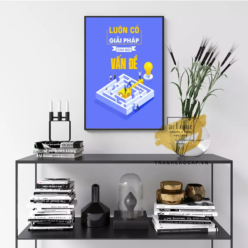 Tranh động lực treo tường văn phòng Tương tác Động lực
