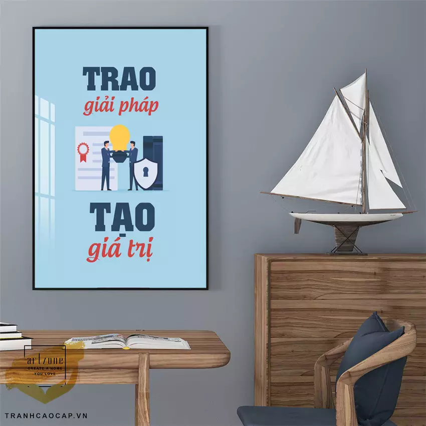 Chọn tranh có nội dung tích cực, truyền cảm hứng cho văn phòng