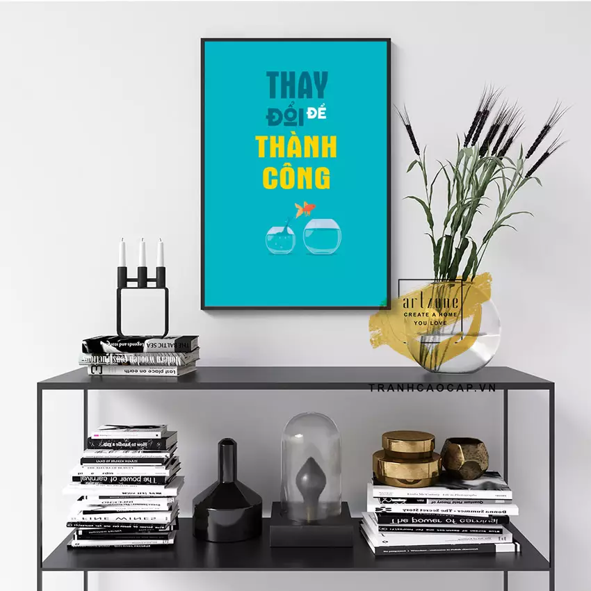 Tranh động lực lửa đẹp treo văn phòng