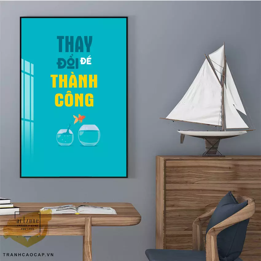 Kích thước tranh động lực lửa đẹp phù hợp với không gian
