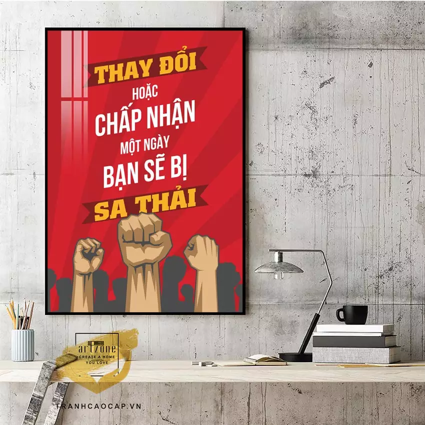 Tranh Động Lực Lửa tạo điểm nhấn cho không gian làm việc