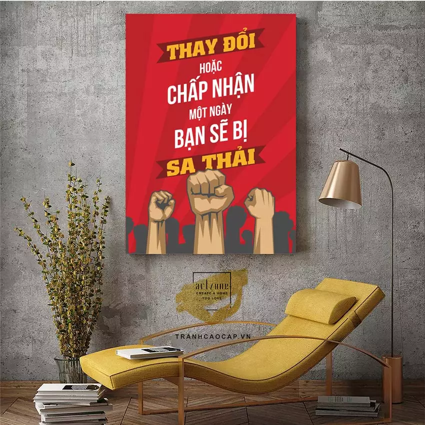 Vị trí treo tranh lý tưởng là ngang tầm mắt