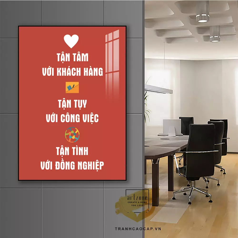 Chi tiết khung nhôm cao cấp của tranh Động Lực Lửa