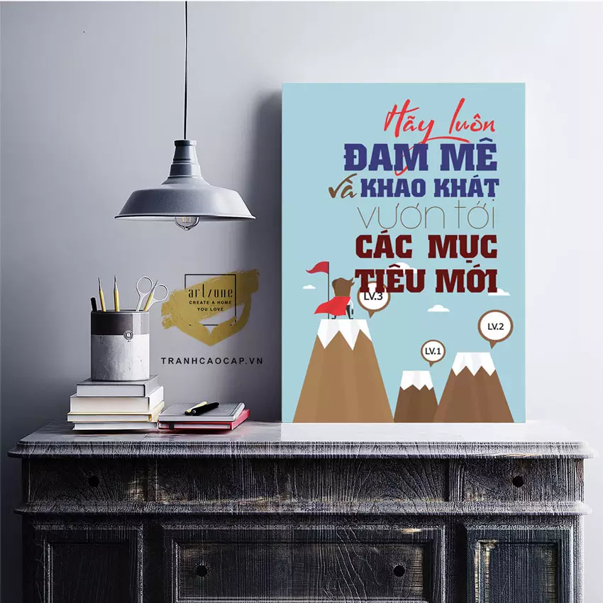Tranh động lực lửa chất liệu Mica
