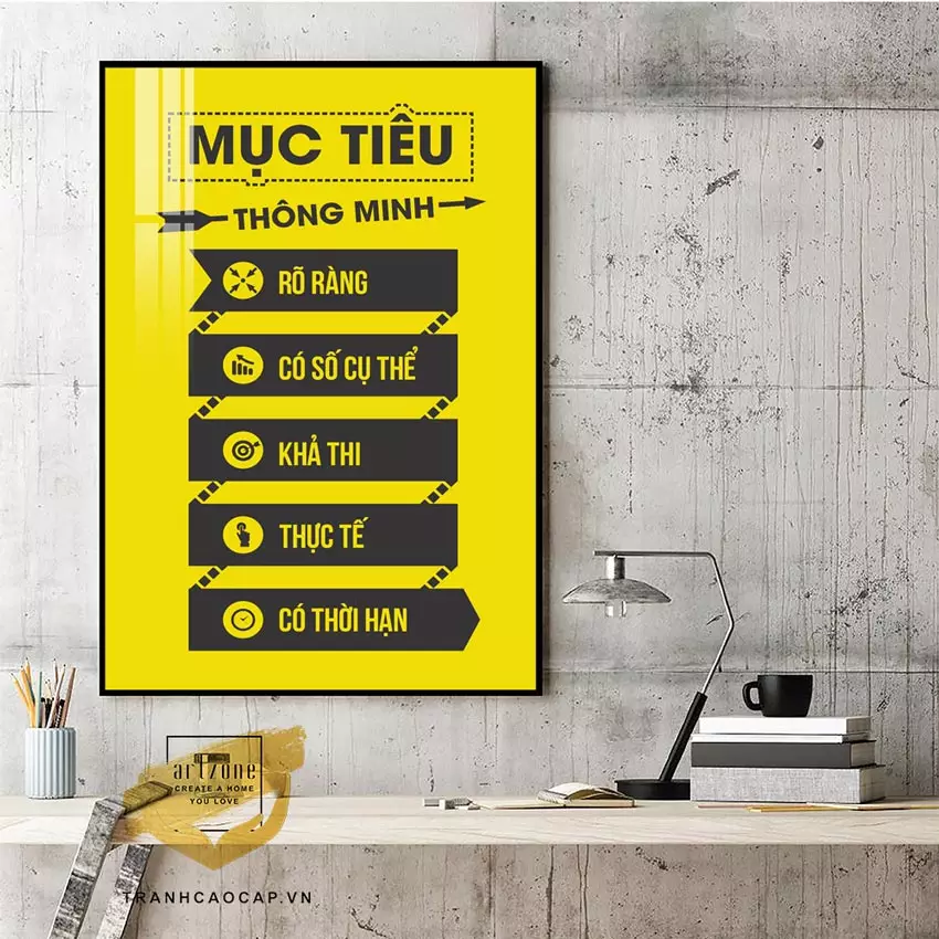 Tranh động lực lửa phù hợp với không gian làm việc hiện đại