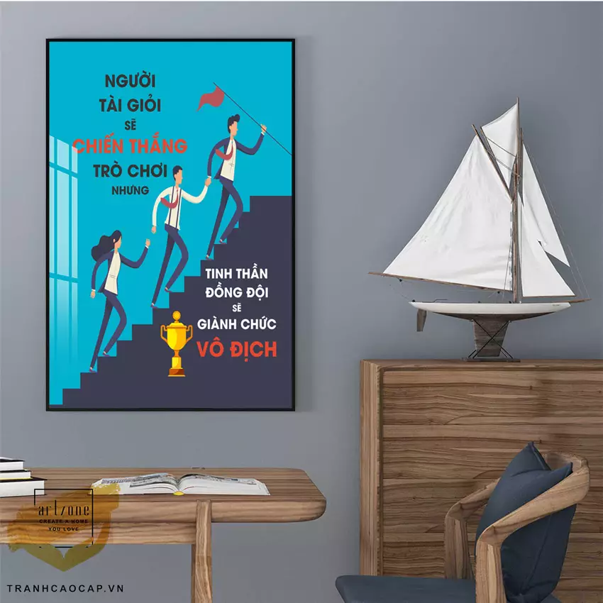Vị trí treo tranh lý tưởng ngang tầm mắt
