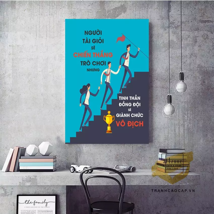 Hướng dẫn bố trí tranh động lực lửa trong văn phòng