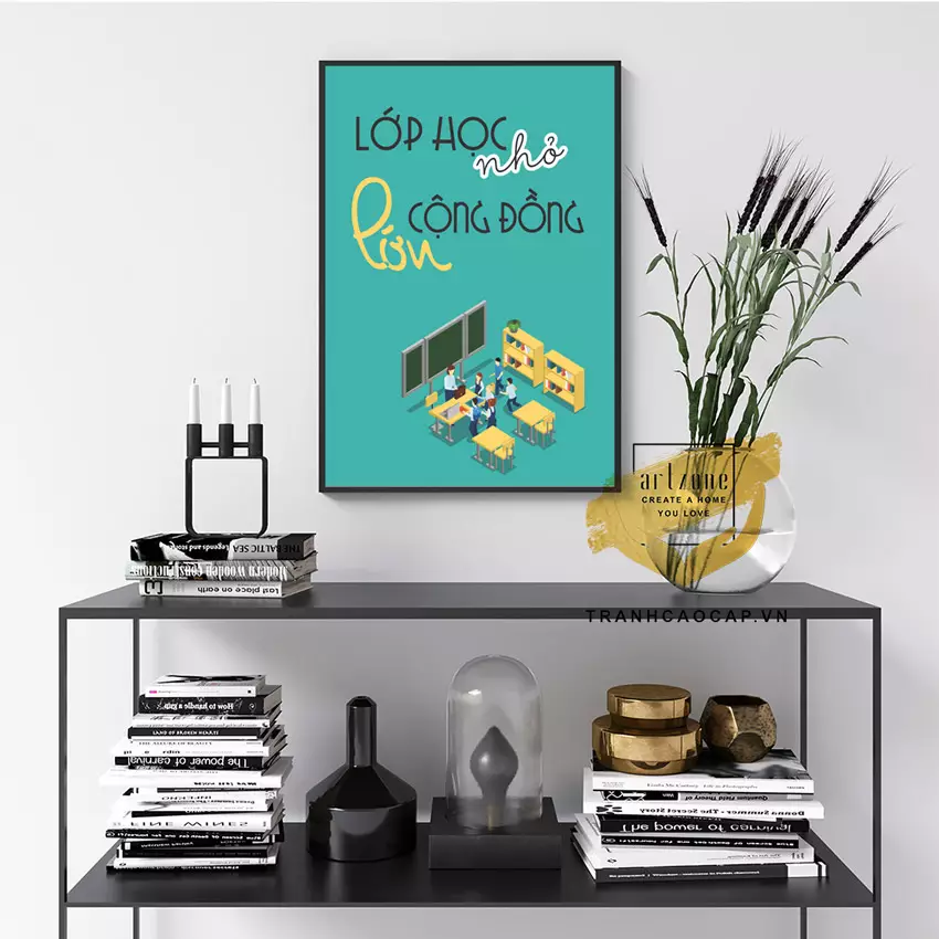 Ưu điểm của tranh mica động lực: Bền đẹp, dễ vệ sinh, tạo động lực làm việc