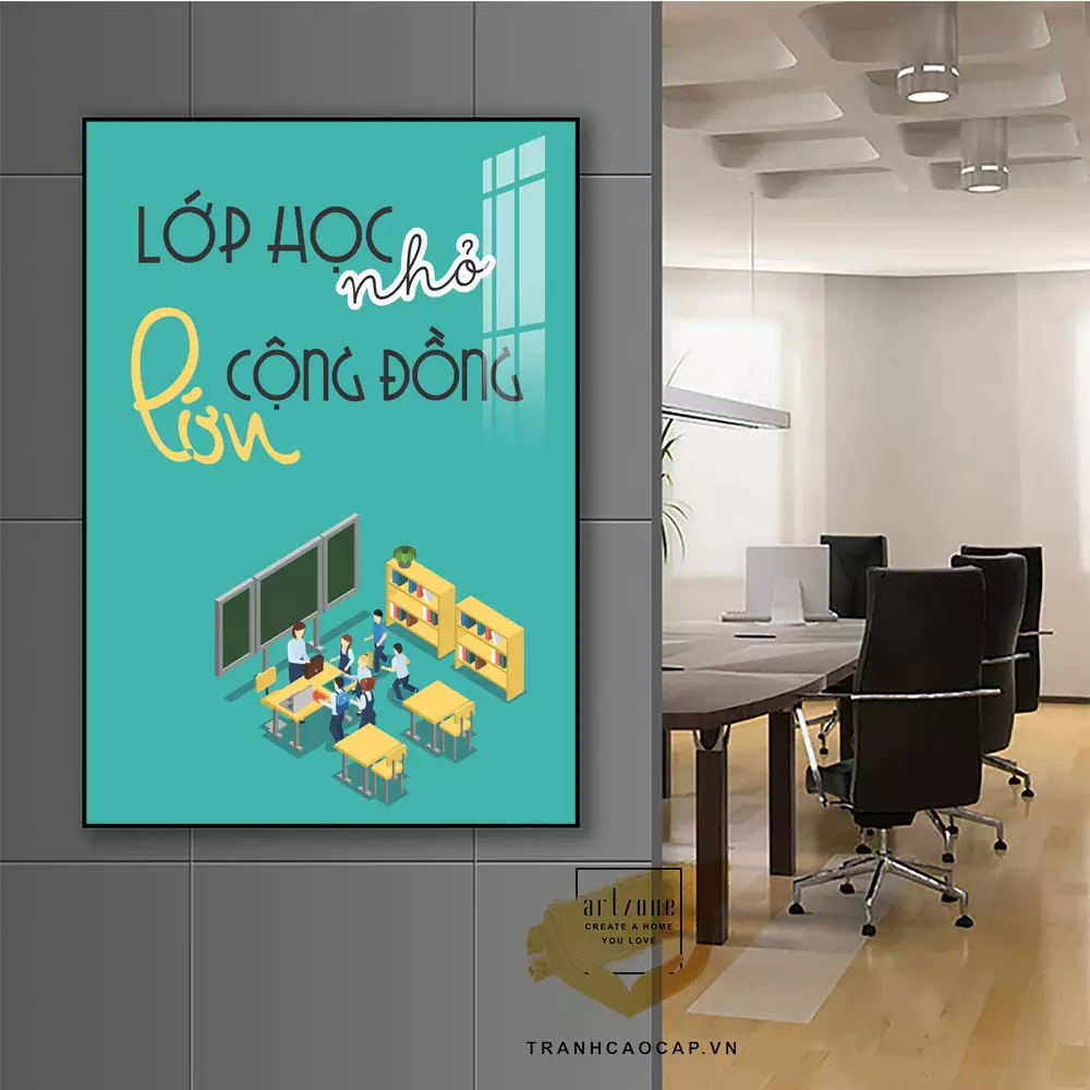 Lợi ích khi sử dụng tranh mica động lực trong trang trí văn phòng