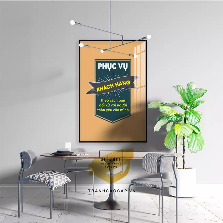 Tranh mica động lực treo văn phòng với khung nhôm cao cấp