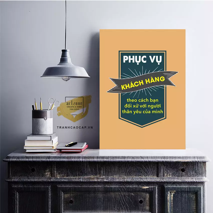 Tranh mica động lực treo văn phòng với khung composite chắc chắn
